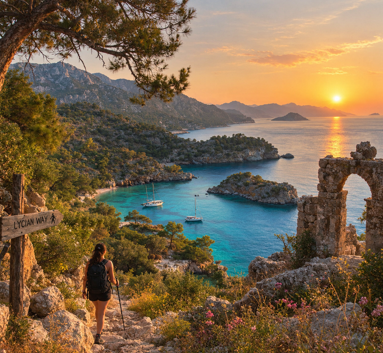 Sunset on the Lycian Way